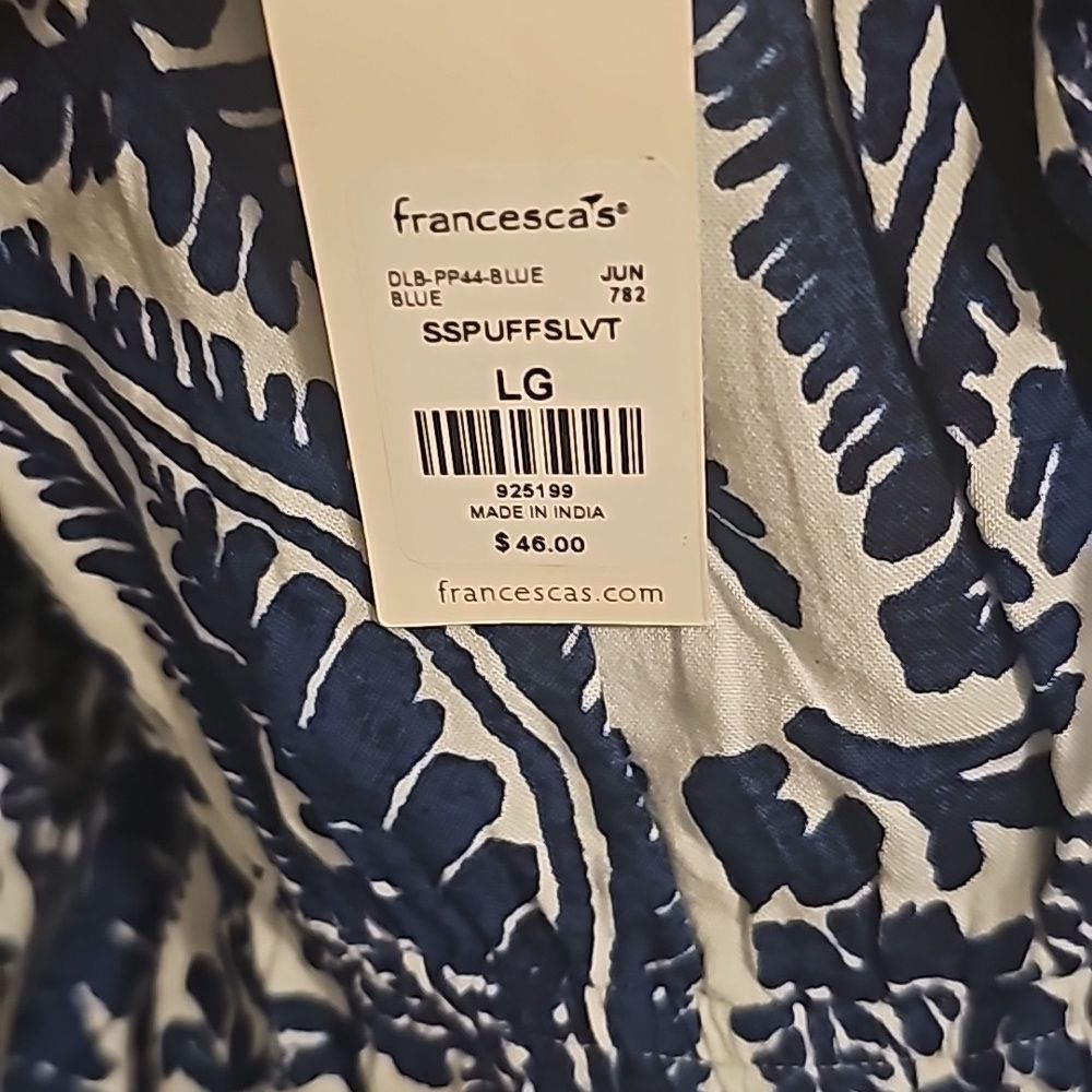 Francesca's Blue & White Top - Picture 5 of 5